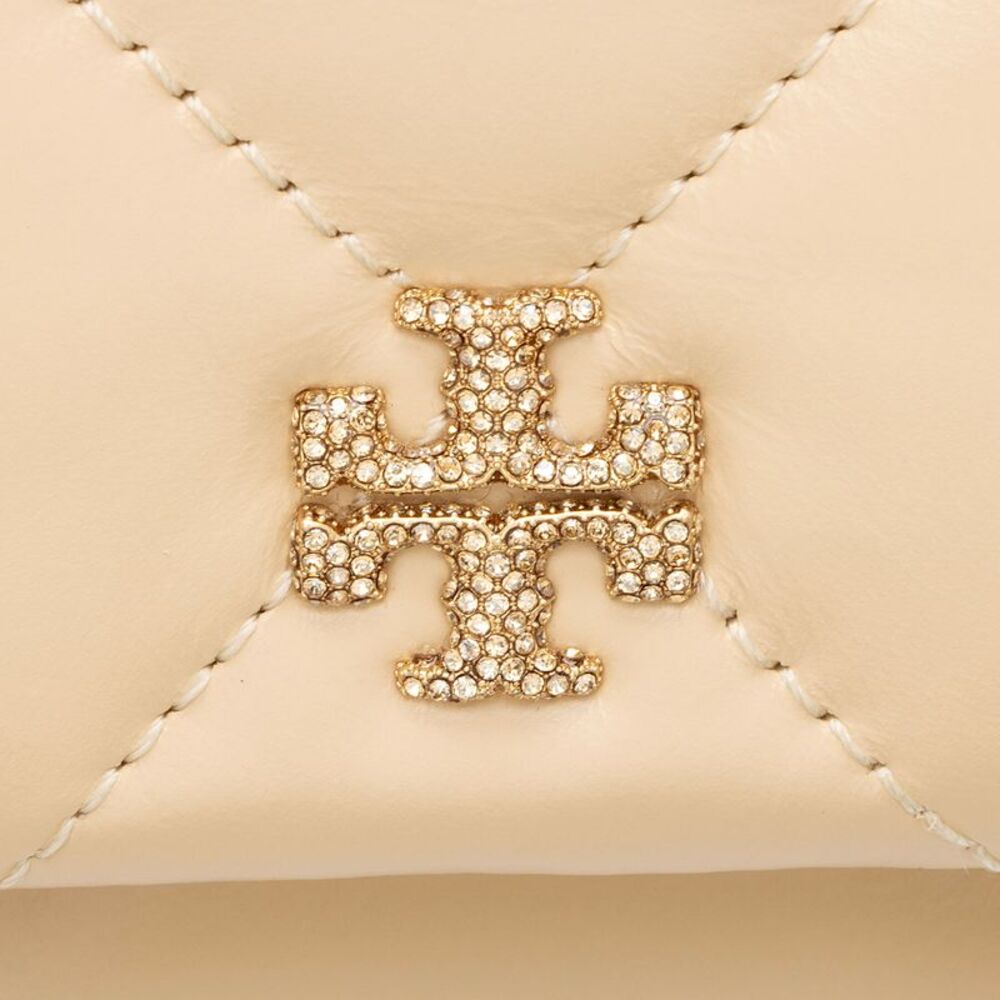 Tory Burch Quilted Leather Crystal Kira Mini Flap Bag - Picture 9 of 11